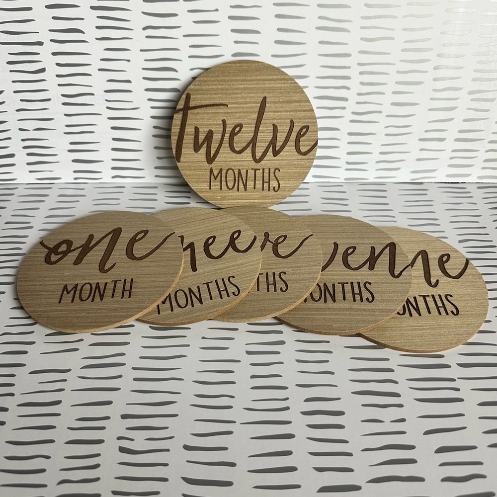 Kate & Milo Baby Wooden Milestone Photo Props